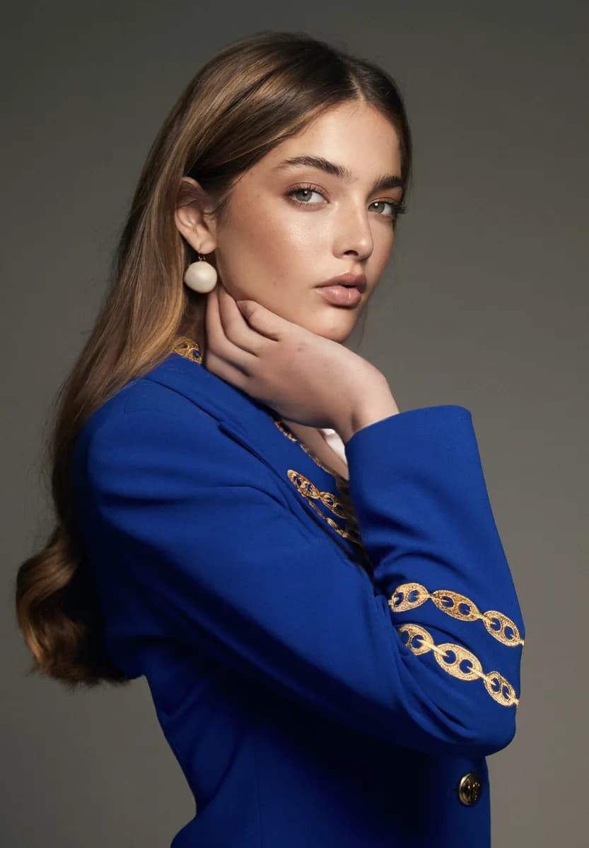 BLUE CHAIN BLAZER 1