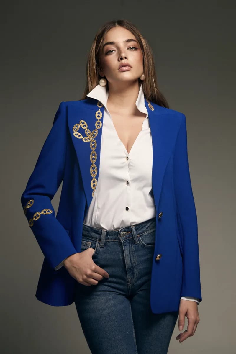BLUE CHAIN BLAZER 3