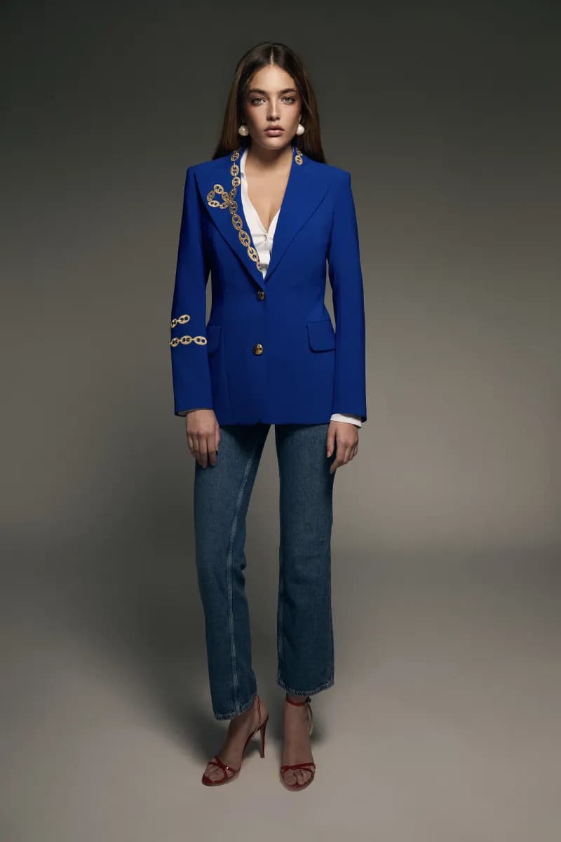 BLUE CHAIN BLAZER 5