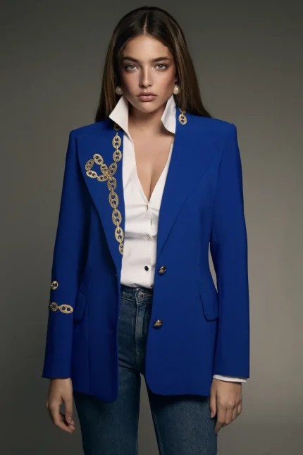 BLUE CHAIN BLAZER DE MUJER UDOIT